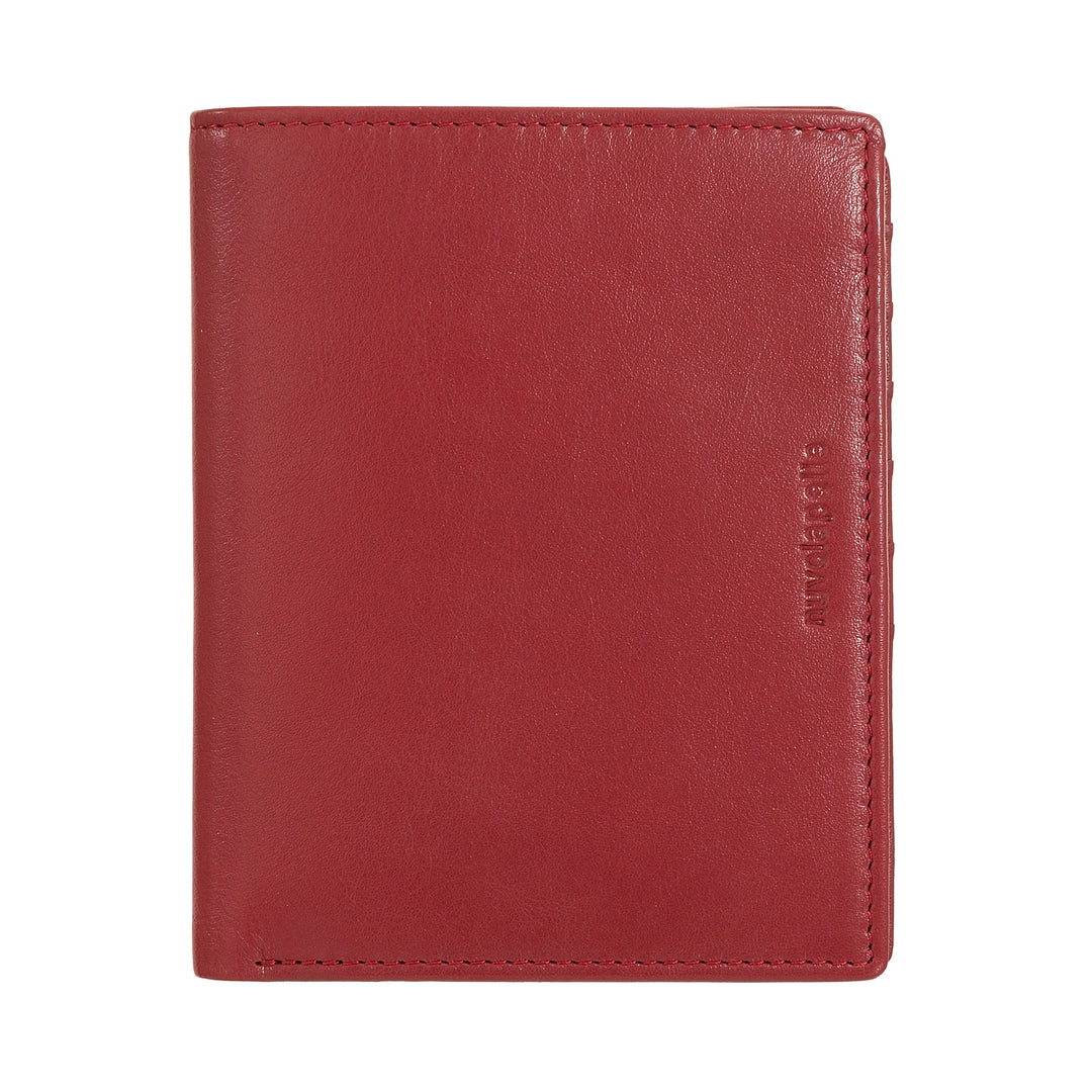 Nuvola Pelle Herren-Brieftasche aus vertikalem Leder – große Geldbörse mit mehreren Fächern für Münzen, Dokumente, Kreditkarten und Karten