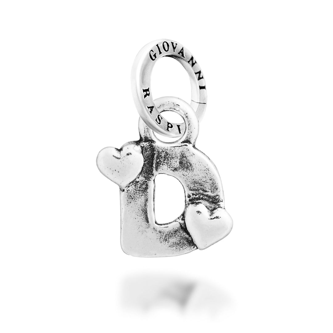 Giovanni Raspini Charm "D" Cuoricini - Charm in Argento - 12780