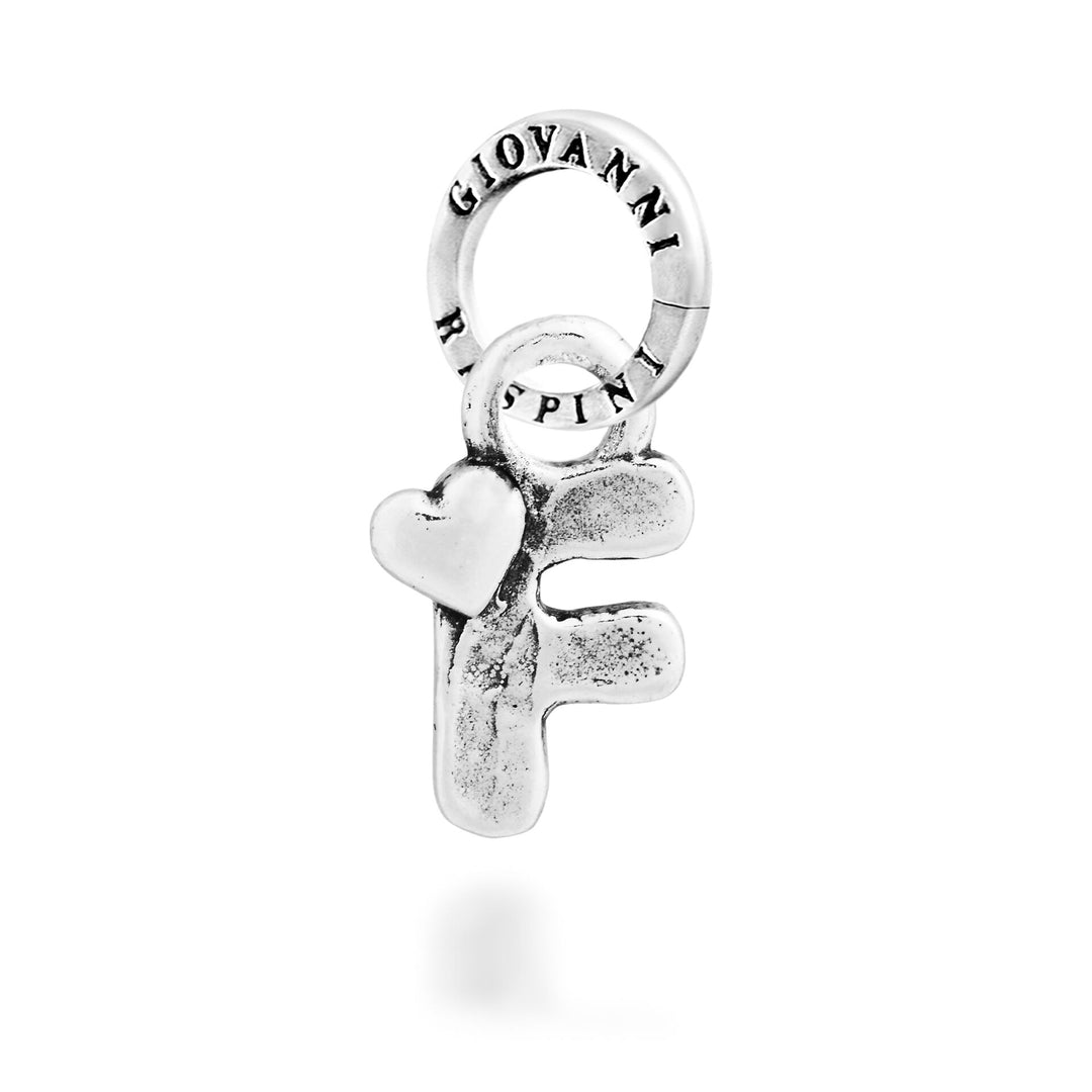 Giovanni Raspini Charm "F" Cuoricino - Charm in Argento - 12782