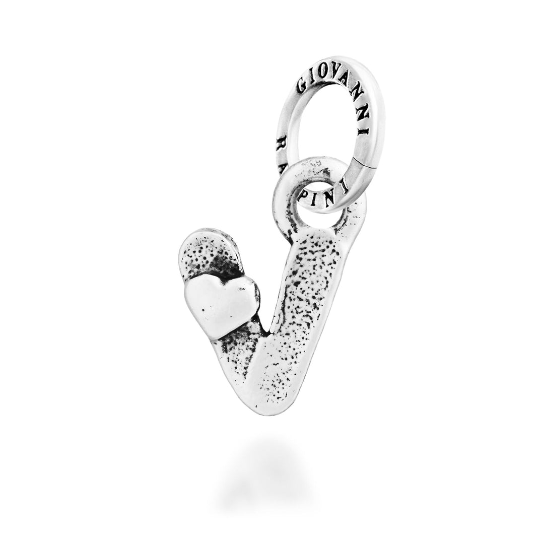 Giovanni Raspini Charm "V" Cuoricino - Charm in Argento - 12798
