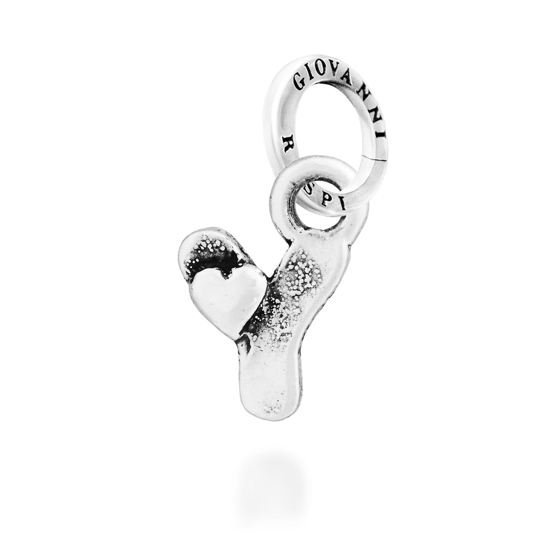Giovanni Raspini Breloque petit cœur "Y" - Charme en argent - 12801