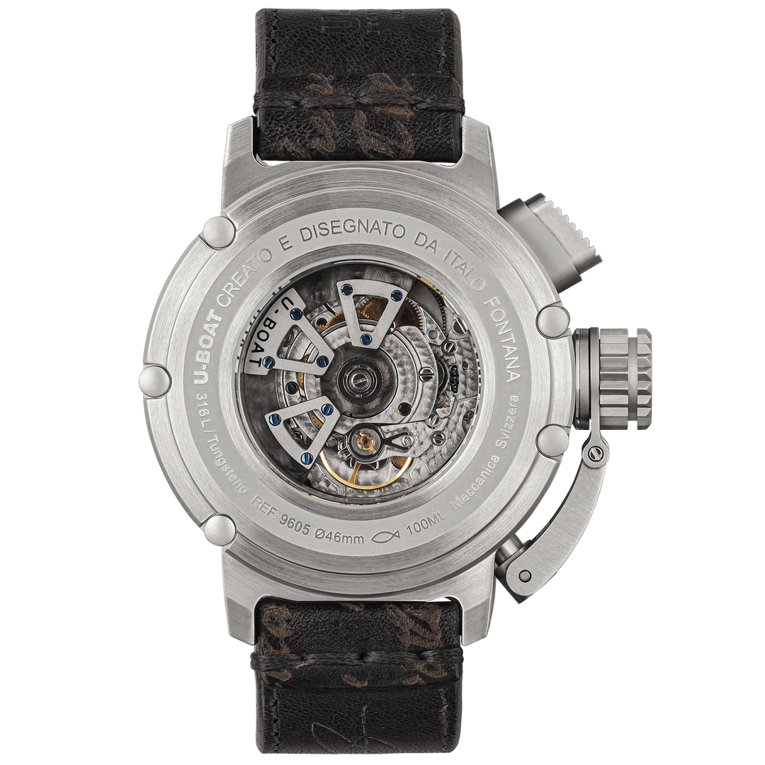 U-BOAT Chimera watch 46mm black automatic steel 9605