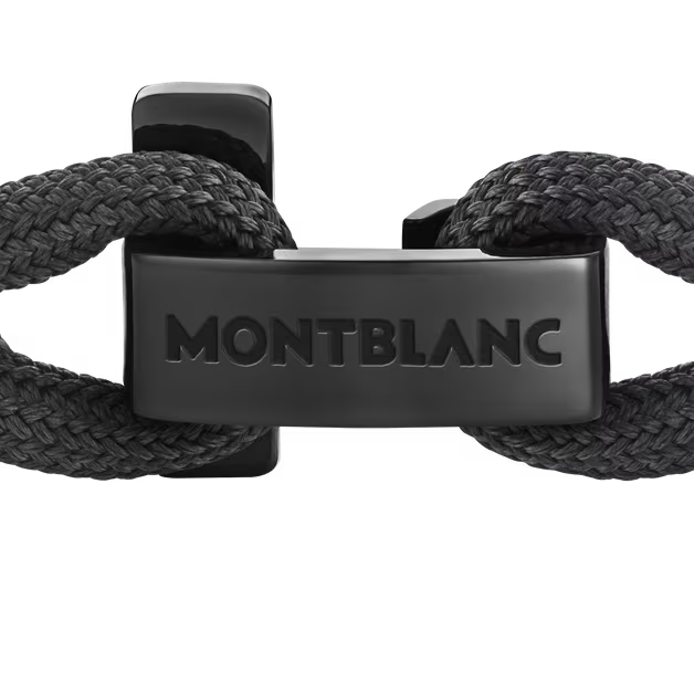 Montblanc bracciale Montblanc con chiusura a T nero misura M 130861 63