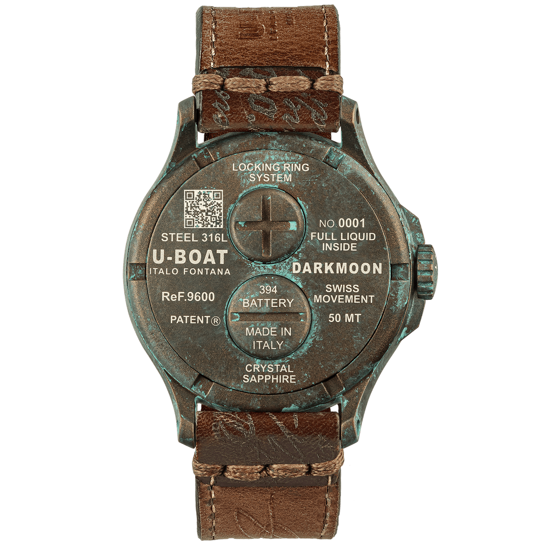 Watch U-Boat Darkmoon Watch Unique 44 mm Finition en acier PVD Bronze 9600