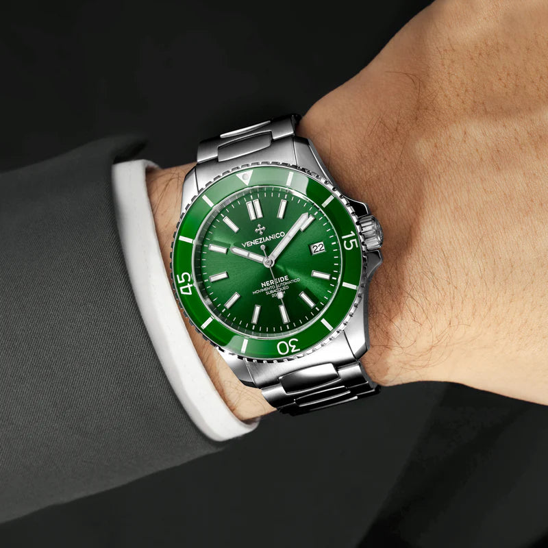 Venezianico orologio Nereide 42mm verde automatico acciaio 3321501C