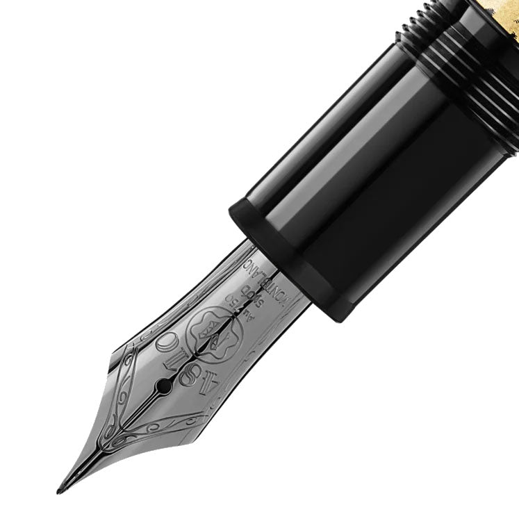 Montblanc Meisterstück 墨水墨水笔 纸牌 书法 金箔尖 M 119688