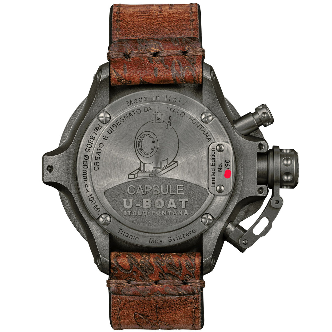 U-Boat Watch Titanium Caps BK BE 50mm Limited Edition Automatic Titanium 8805
