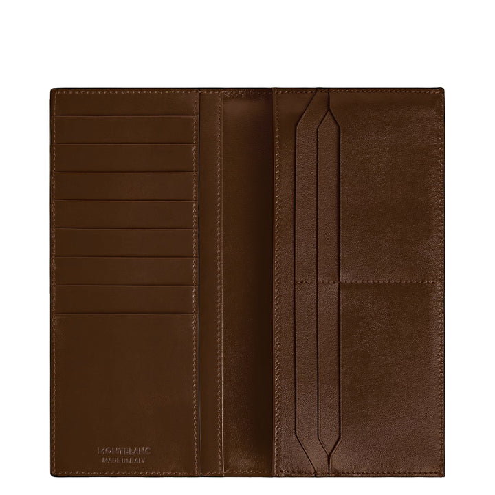 Portefeuille Montblanc 14 compartiments Meisterstück, poche avec zip dégradé marron 220318