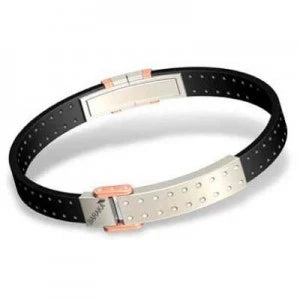 Bracelete Baraka Explore em ouro branco 18 quilates de aço Rubber BR21281