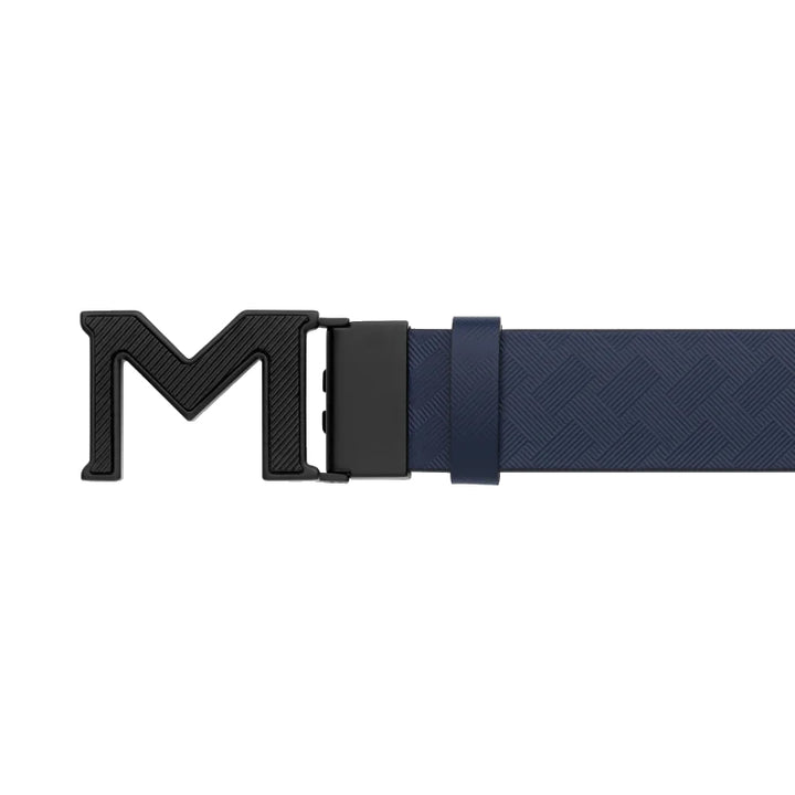 Montblanc Odwracalny pas z klamrą M Extrem 3.0 Niebieski/czarny gładki 198648