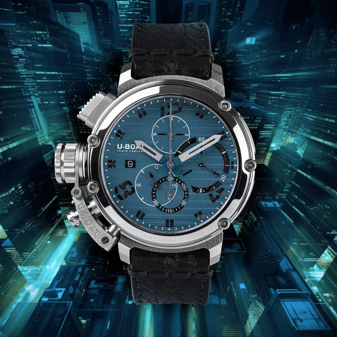 U-båt Chimera Chrono SS 300 Limited Edition 46mm Blue Automatic Steel 9589 Watch