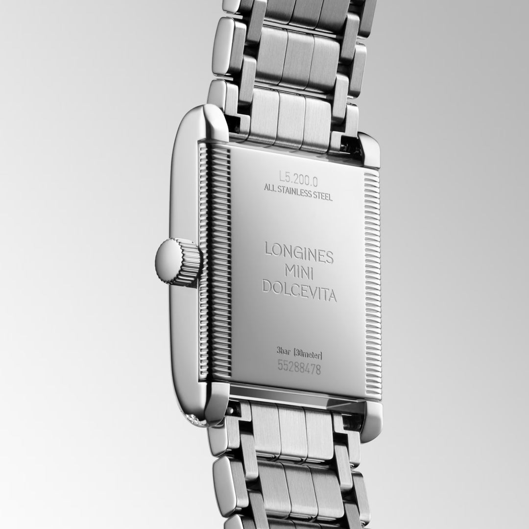 Longines Mini Dolcevita Watch 21,5x29 mm Silver Diamonds Quartz Steel L5.200.0.75.6