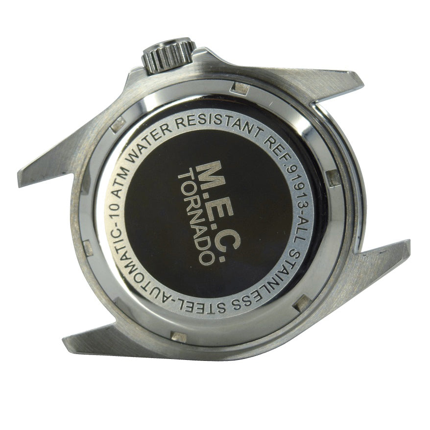 MEC Tornado 42 mm zegarek automatyczny czarny tornado RB Steel