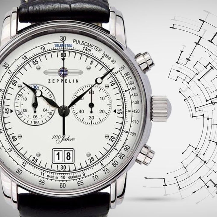 Montre Zeppelin 100 ans Zeppelin Chronographe 42mm acier quartz argenté 7690-1