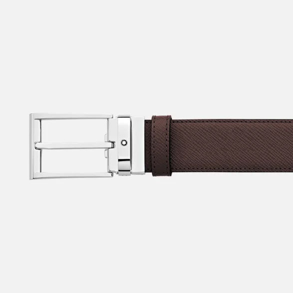 Montblanc reversibelt belte i svart skinn/brun 35 mm 118436