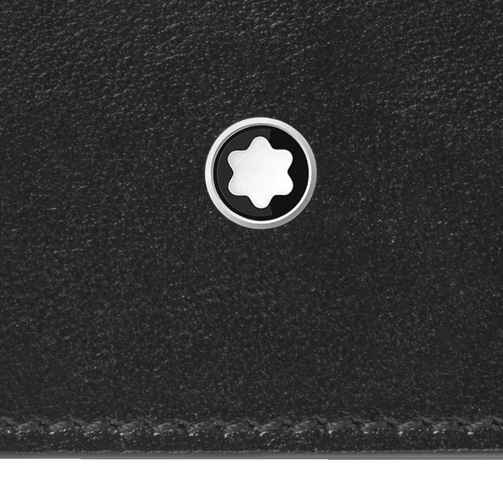 محفظة Montblanc Meisterst ⁇ ck 6 مقصورات مع مشبك النقود الأسود 198313