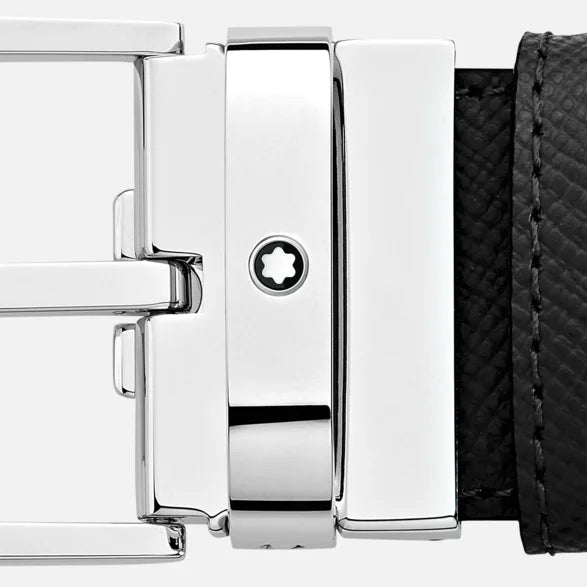 Montblanc reversibelt belte i svart skinn/brun 35 mm 118436