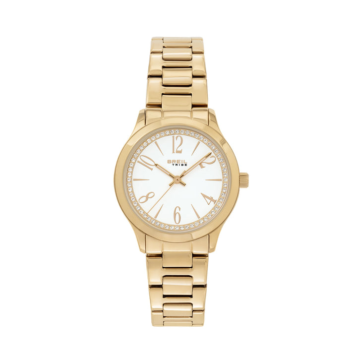 Montre Breil Abby 32mm acier quartz blanc finition PVD or EW0754