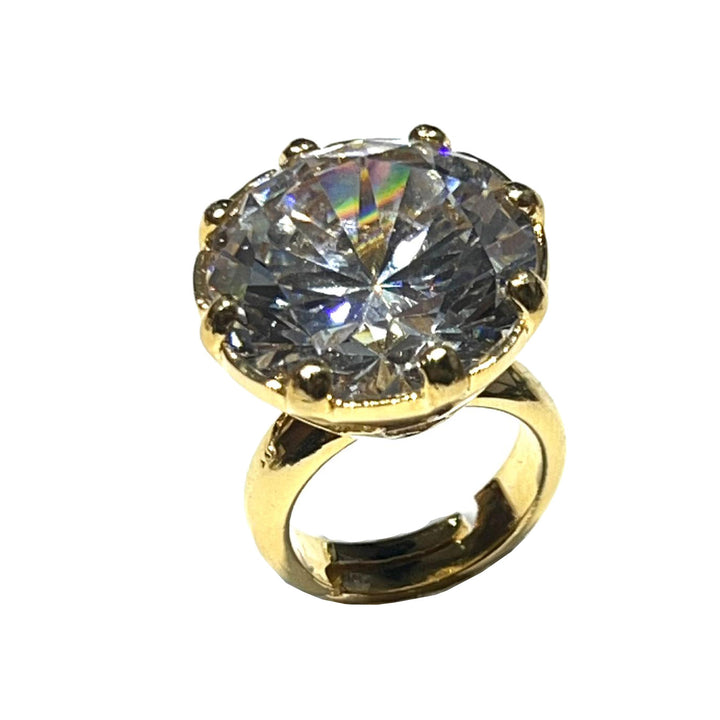 Federica Rossi Cocktailring Bronze PVD-Finish 18kt Goldkristall FR.AN.02