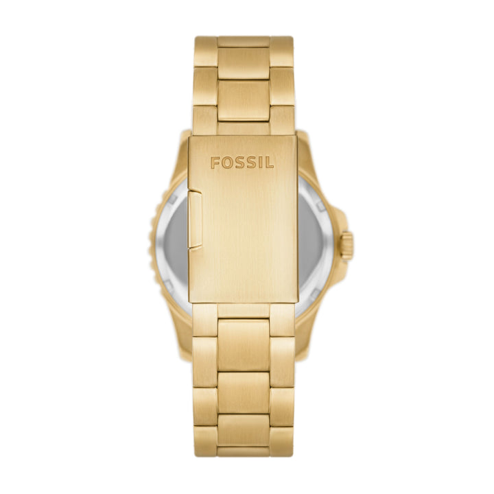 Fossil Fossil Blue Blue Watch Watch With Gold -farvede guldstål Dario og armbånd FS5950