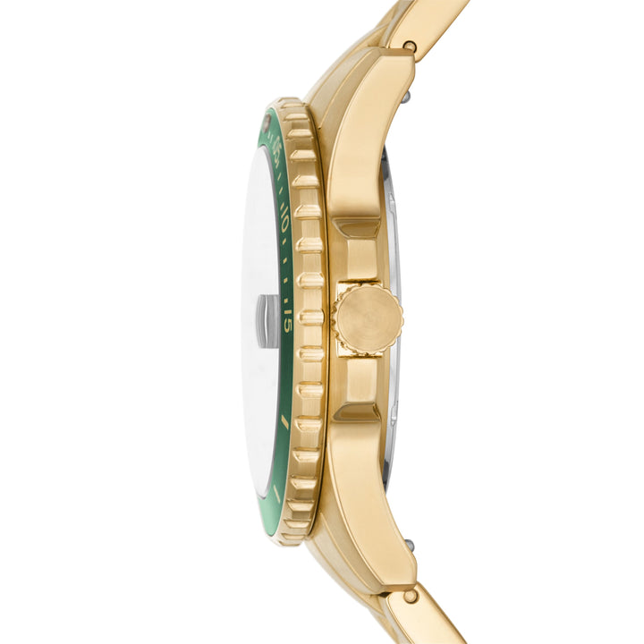 Fosilní fosilní modré modré hodinky Watch se zlatou zlaté oceli Dario a náramek FS5950