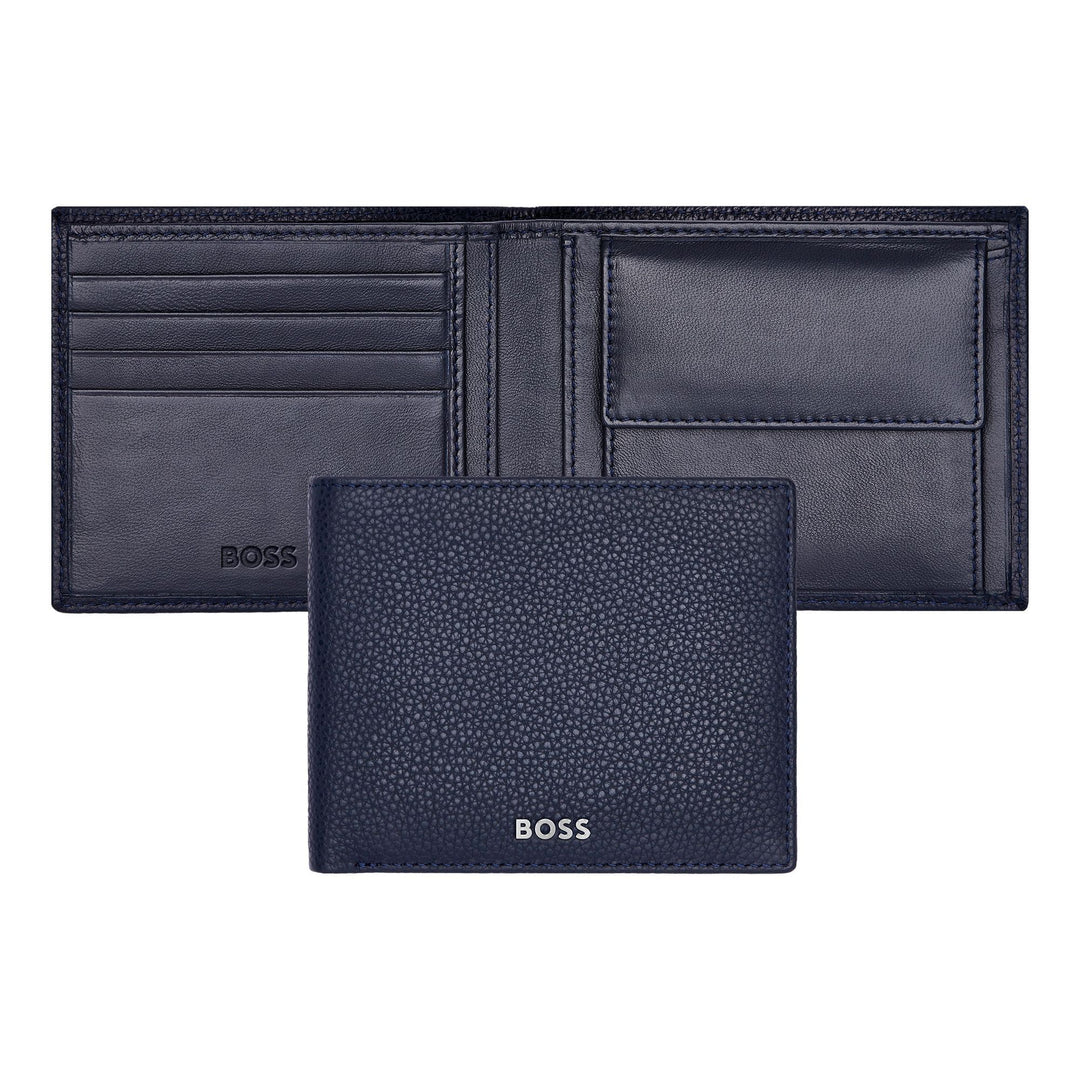 Hugo Boss Portafoglio porta soldi Classic Grained Navy HLM416N