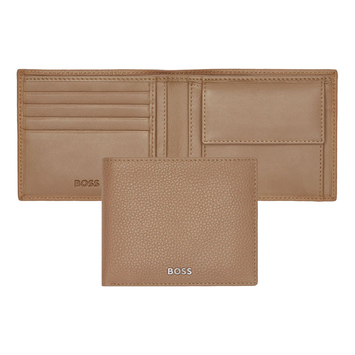 Hugo Boss Portafoglio porta soldi Classico Granulato Cammello HLM416X