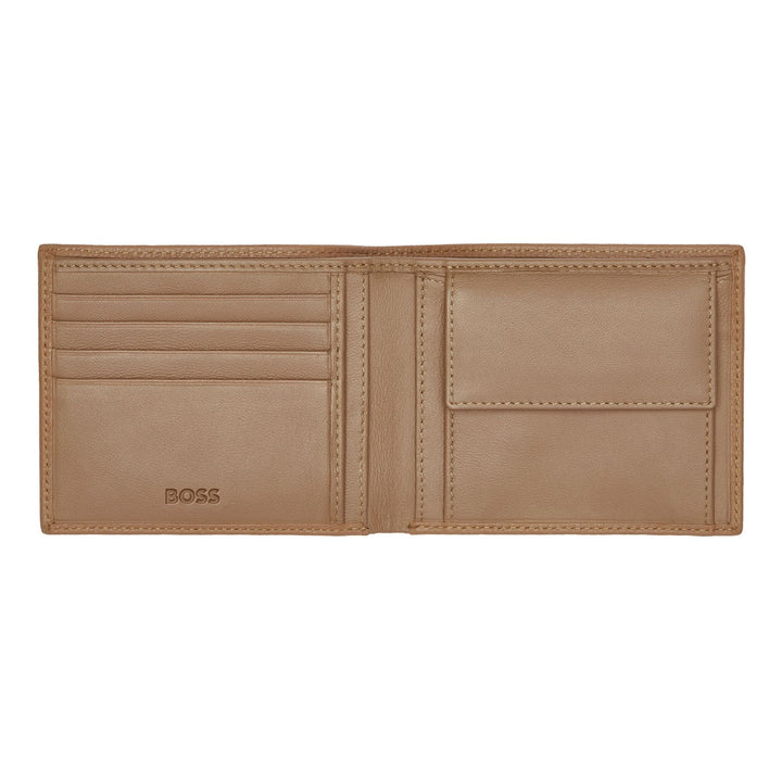 Hugo Boss Portafoglio porta soldi Classico Granulato Cammello HLM416X