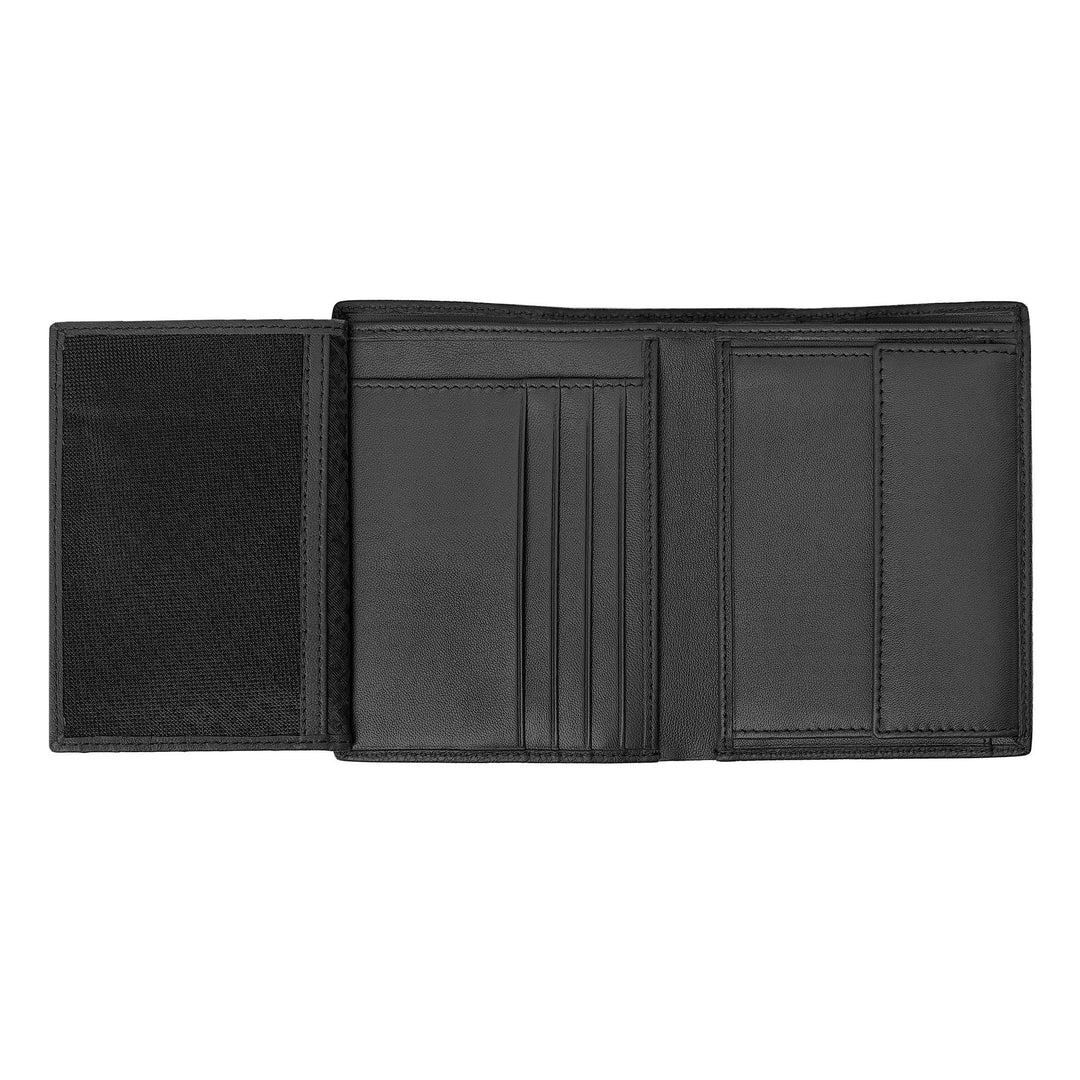 Hugo Boss Portafoglio porta soldi con patta verticale Classico Granulato Nero HLO416A