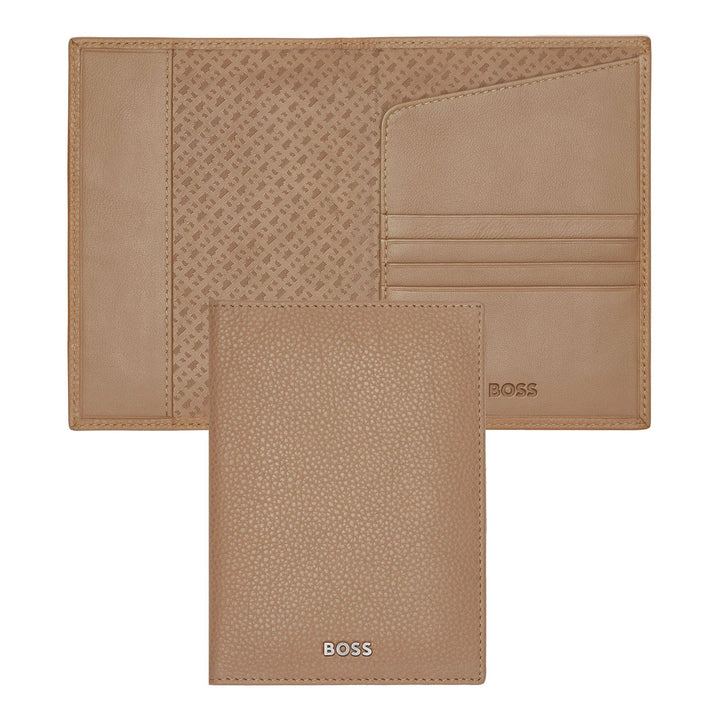 Hugo Boss Portapassaporto Classico Granato Cammello HLP416X