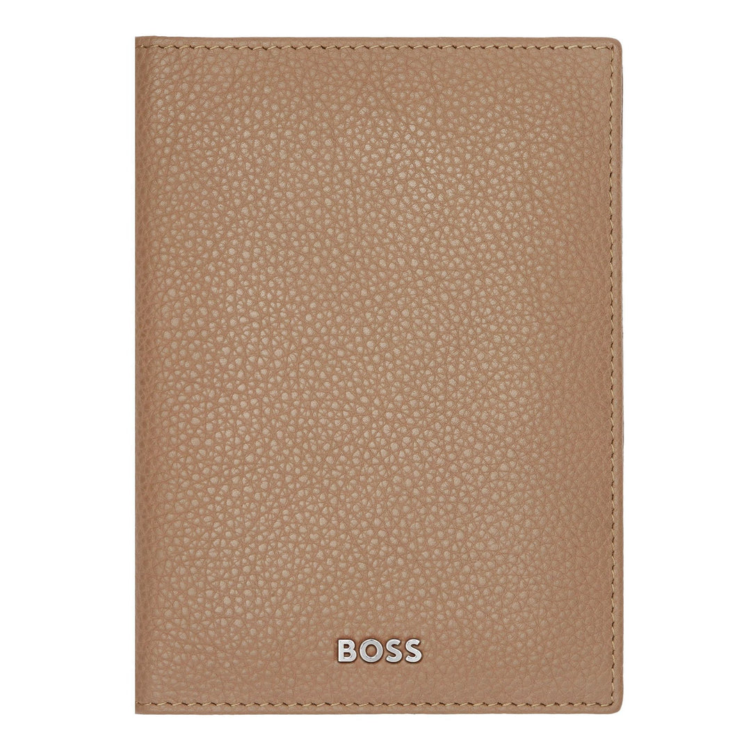 Hugo Boss Portapassaporto Classico Granato Cammello HLP416X