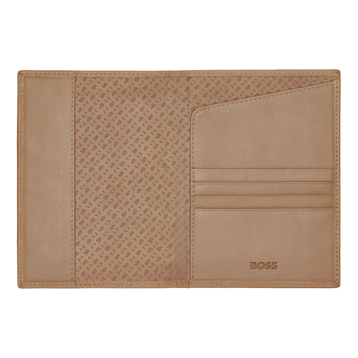 Hugo Boss Portapassaporto Classico Granato Cammello HLP416X