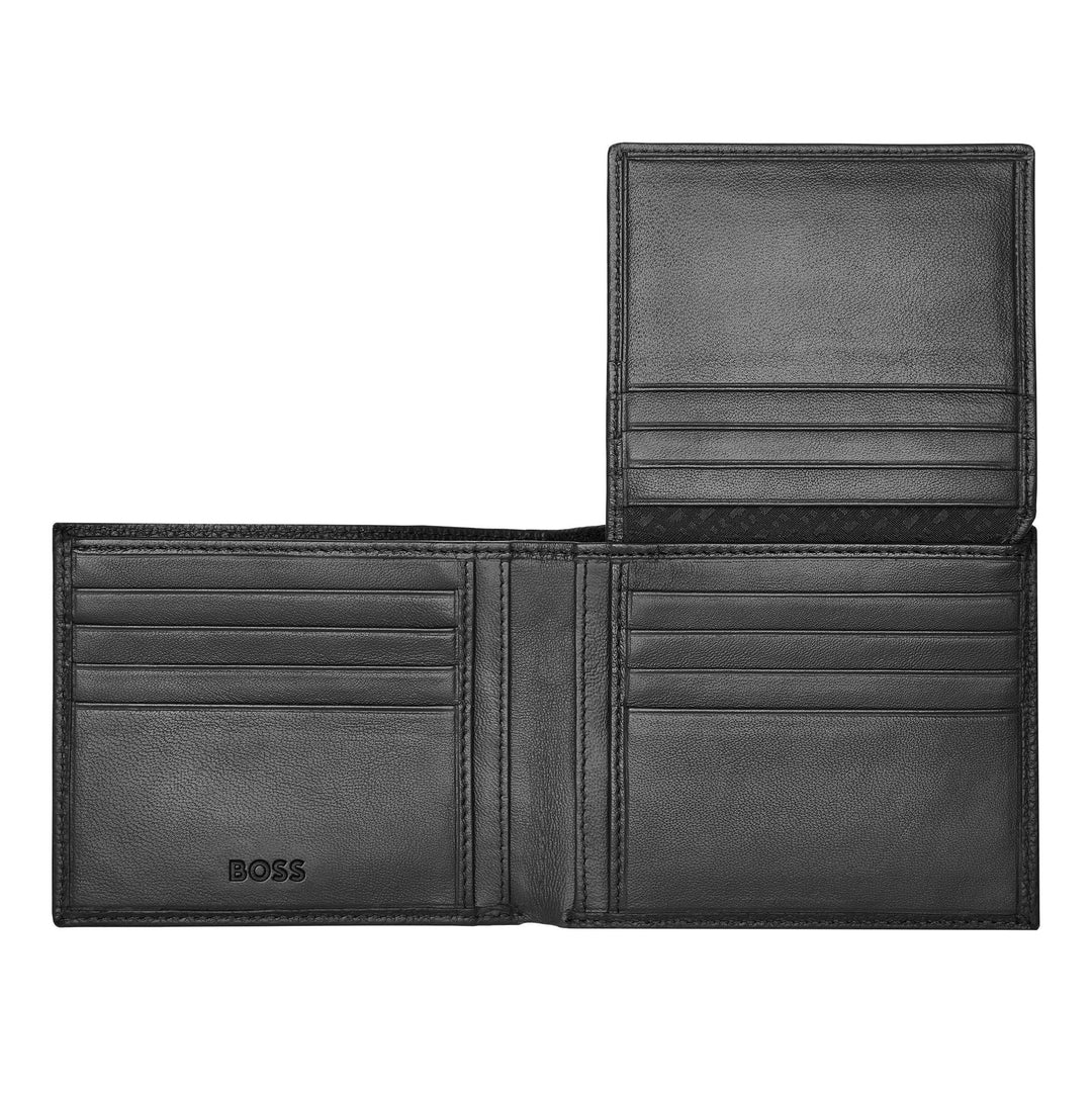 Hugo Boss Classic Flap Wallet Granuliertes Schwarz HLY416A