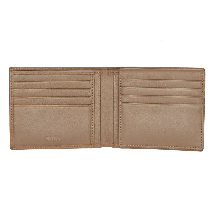 Hugo Boss Classic Flap Wallet Granuliertes Kamel HLY416X