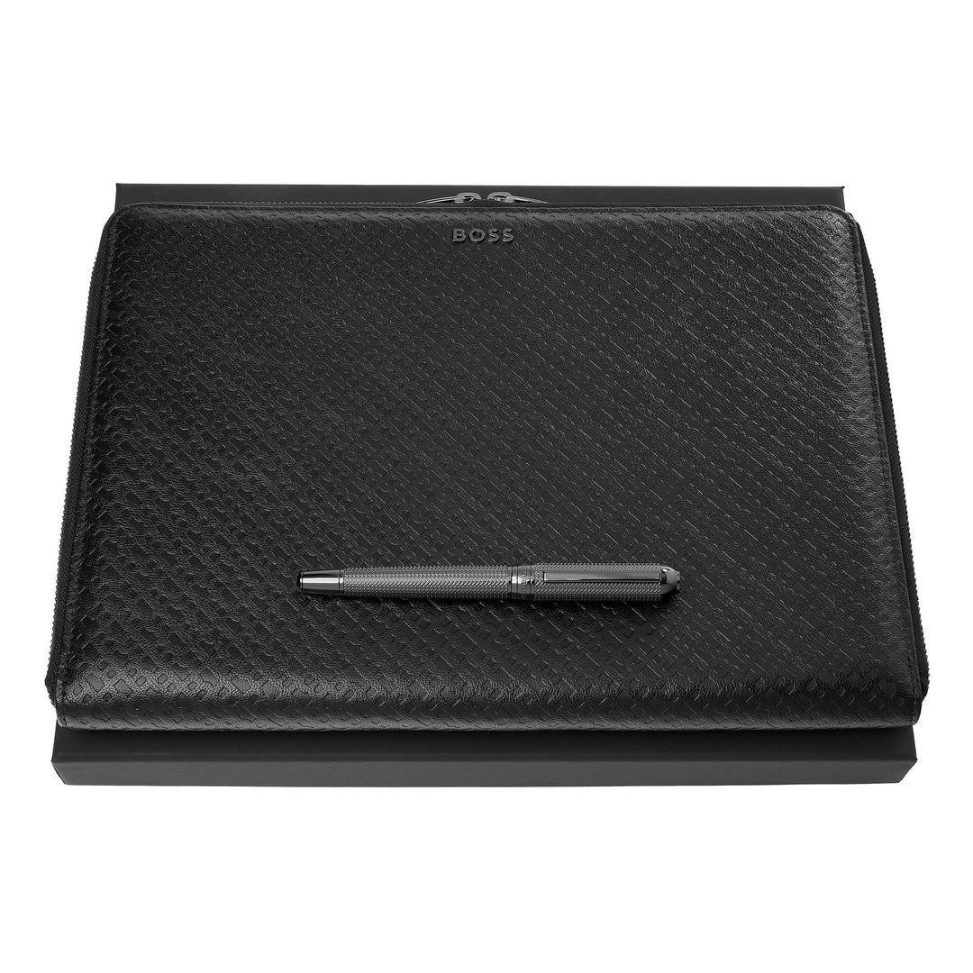 Hugo Boss Set HUGO BOSS (Tintenroller und A4-Dokumentenmappe) HPAR465D