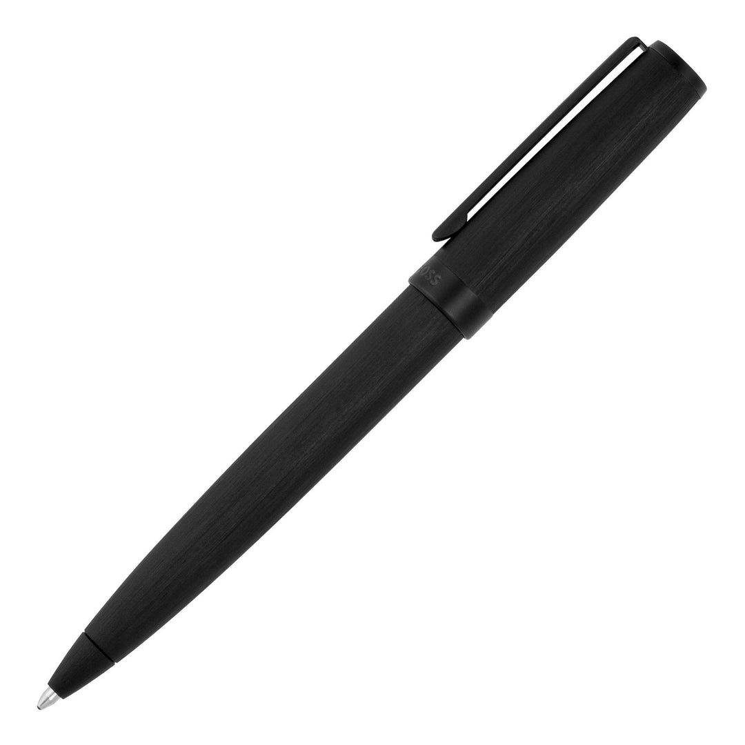 Hugo Boss Stylo à bille Gear Noir brossé HSK4414A