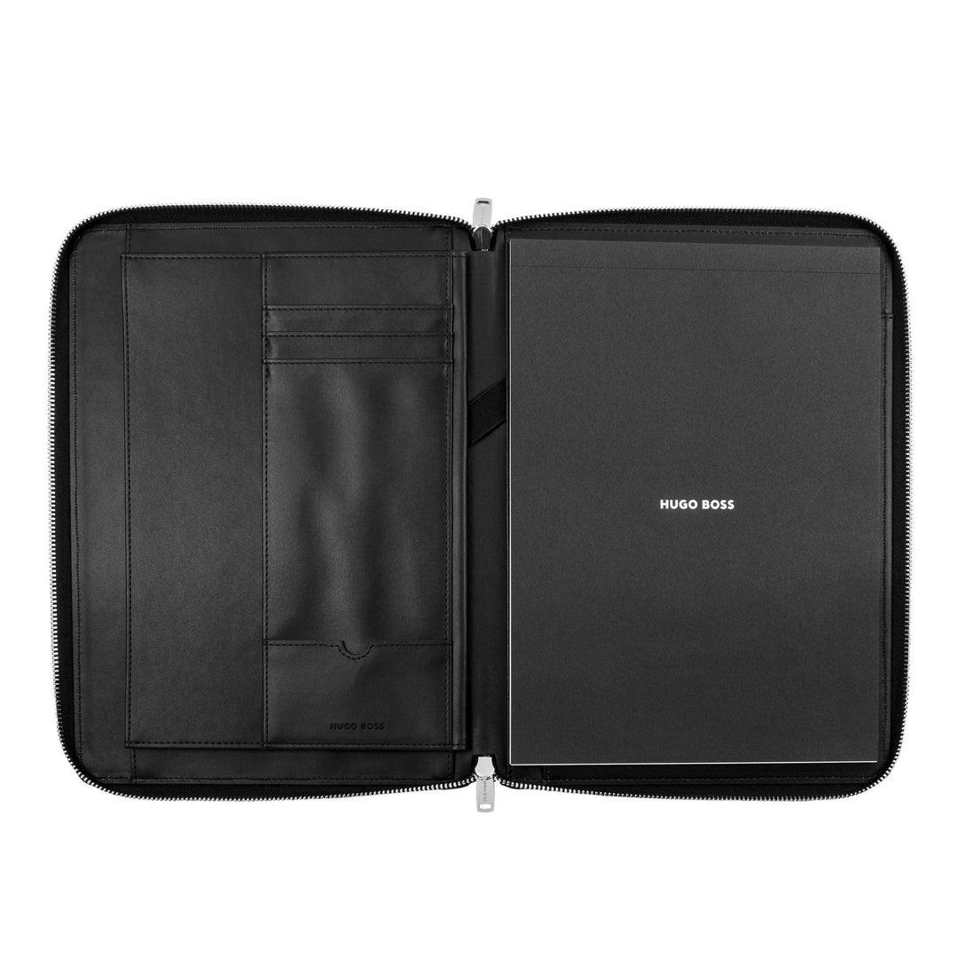 Hugo Boss Cartella per conferenze con cerniera A4 Pure Iconic Black HTA410A