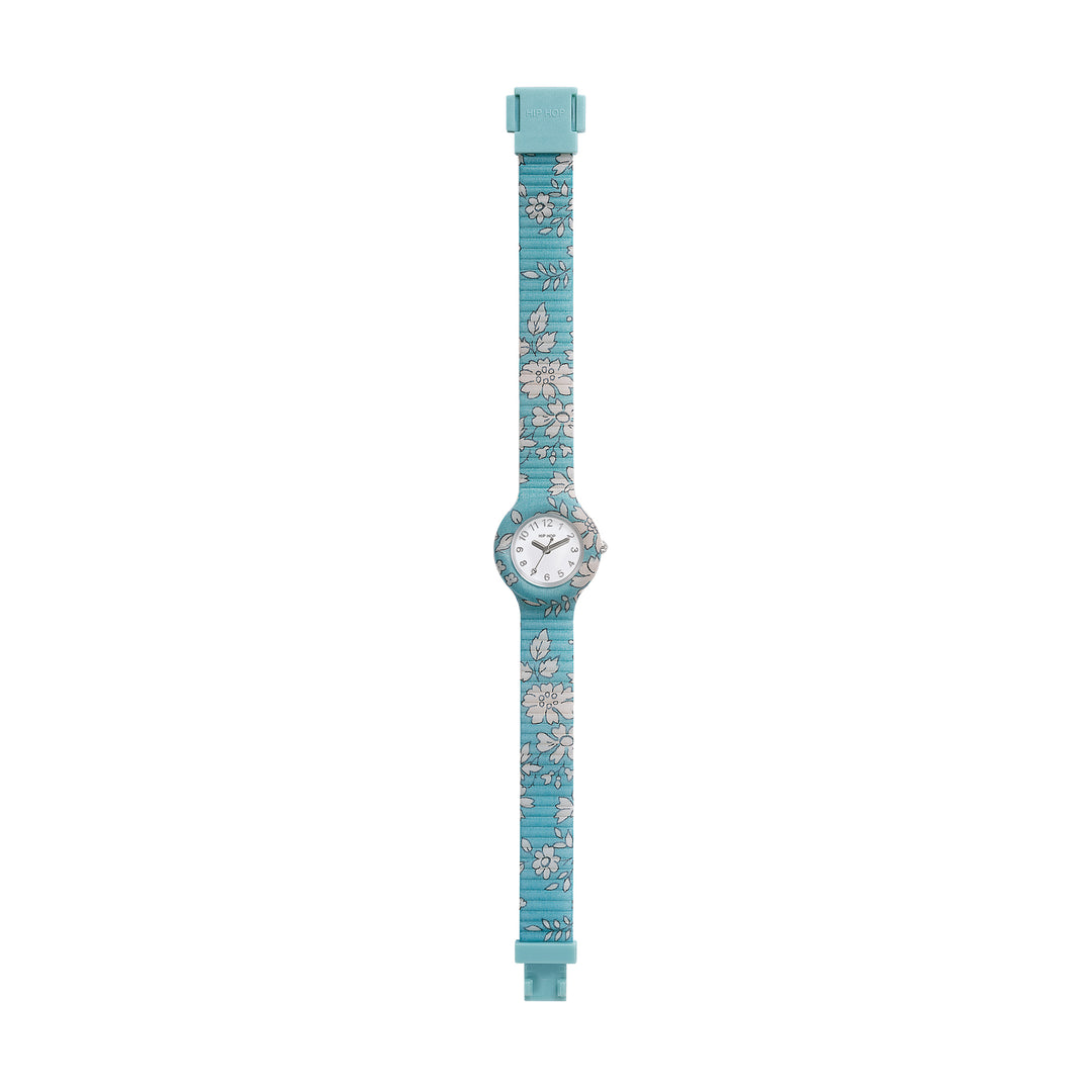 Hip Hop Light Blue Winter Blossom Collection de 28 mm HWU1251 Watch Watch