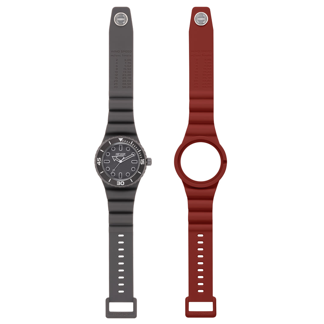 Hip Hop watch BORDEAUX/GREY Master collection 41mm HWU13334