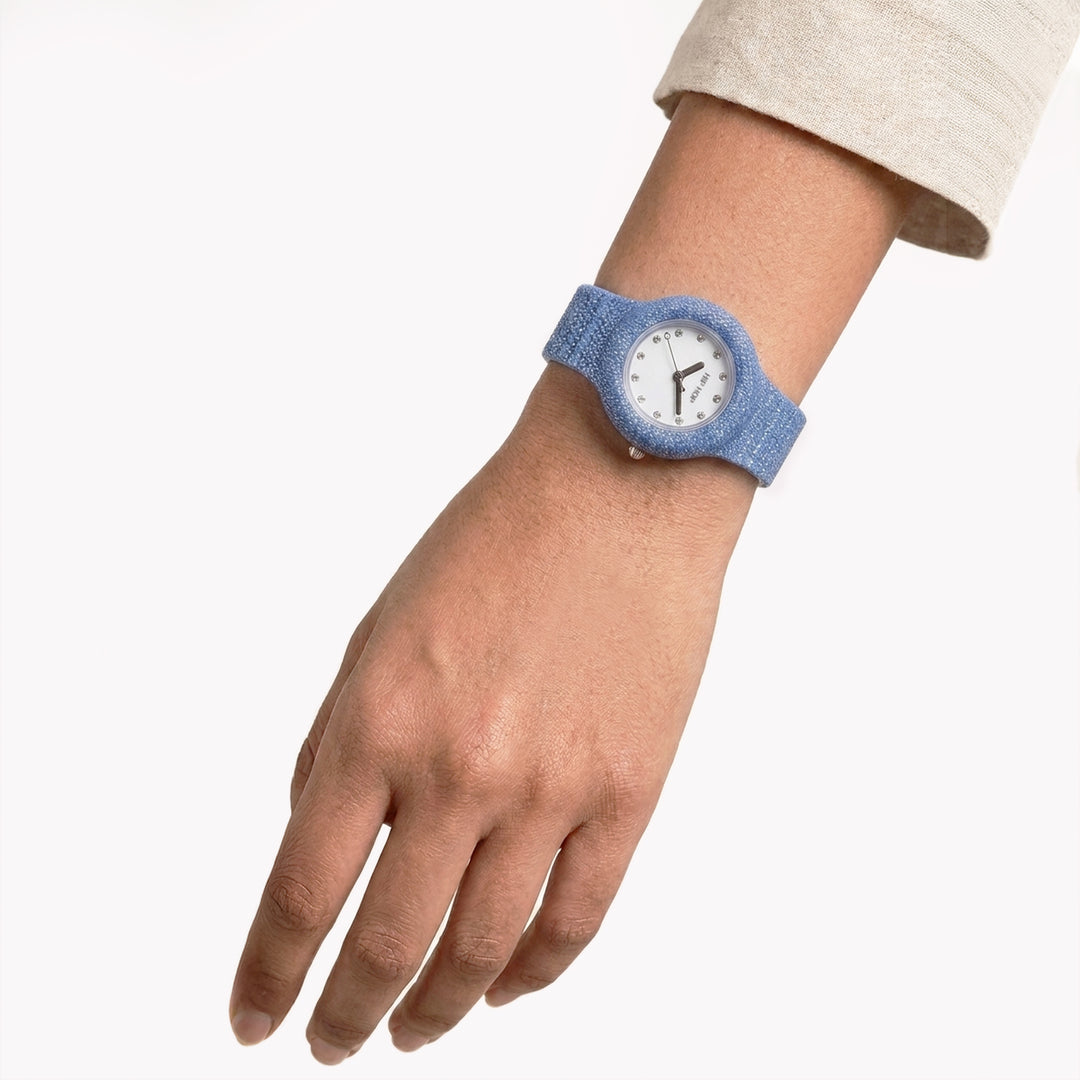 Hip-Hop-Uhr Blue Shimmer Crush 32 mm HWU1337