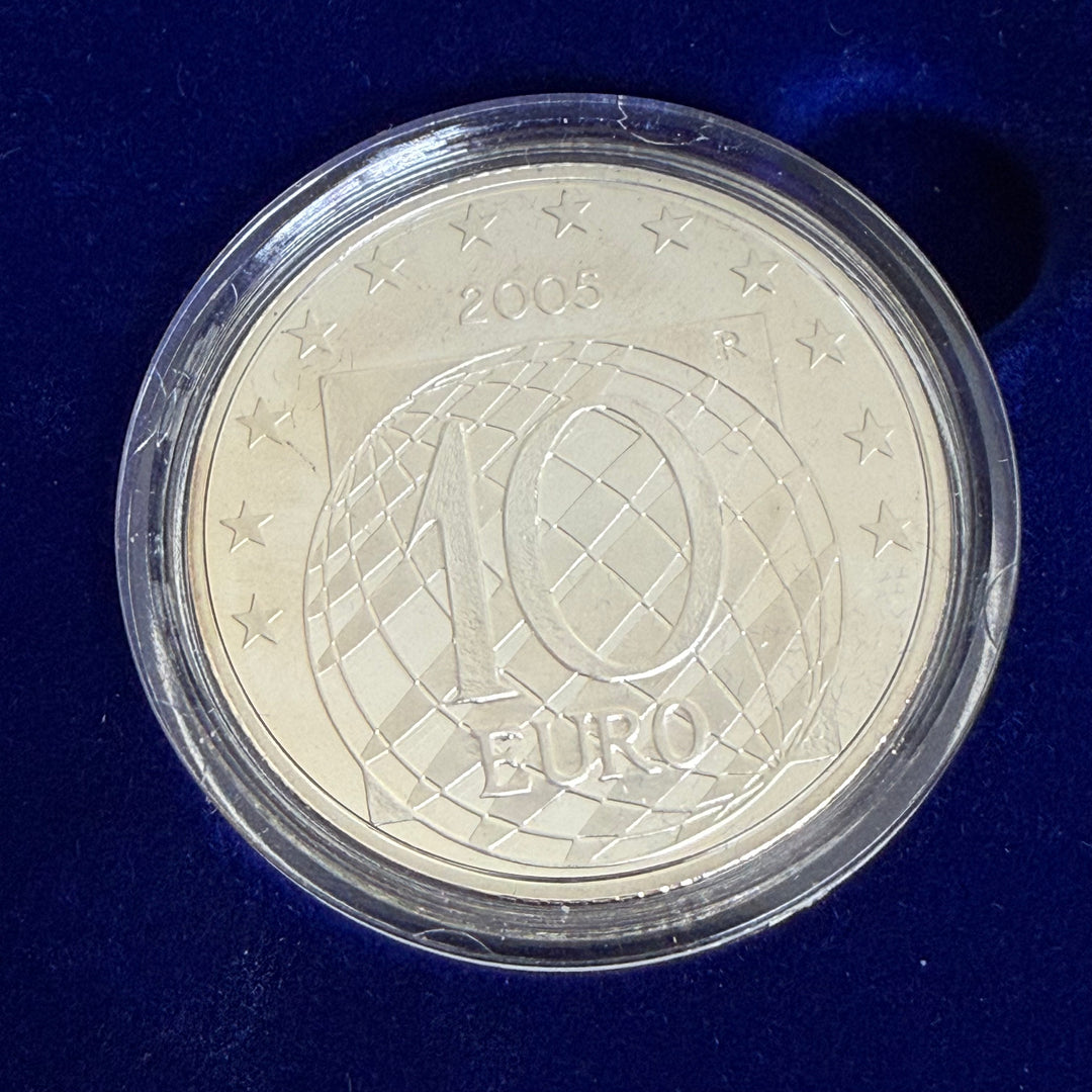10-Euro-Silbermünze „Frieden und Freiheit in Europa“ in polierter Platte