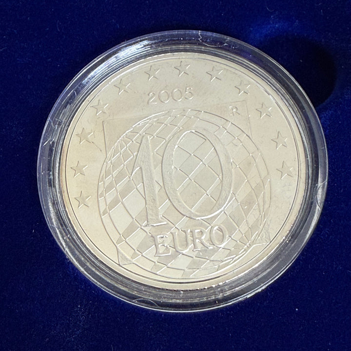10-Euro-Silbermünze „Frieden und Freiheit in Europa“ in polierter Platte