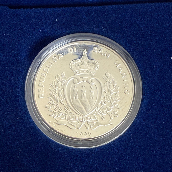Silbermünzen 5000 10000 Lire Republik San Marino Amerigo Vespucci 1995