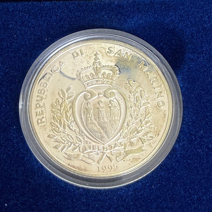 Silbermünzen 5000 10000 Lire Republik San Marino Amerigo Vespucci 1995