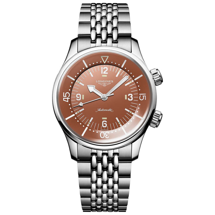 Longines Legend Div 39mm Féach ar Chruach Uathoibríoch Terracotta L3.764.4.4.96.6