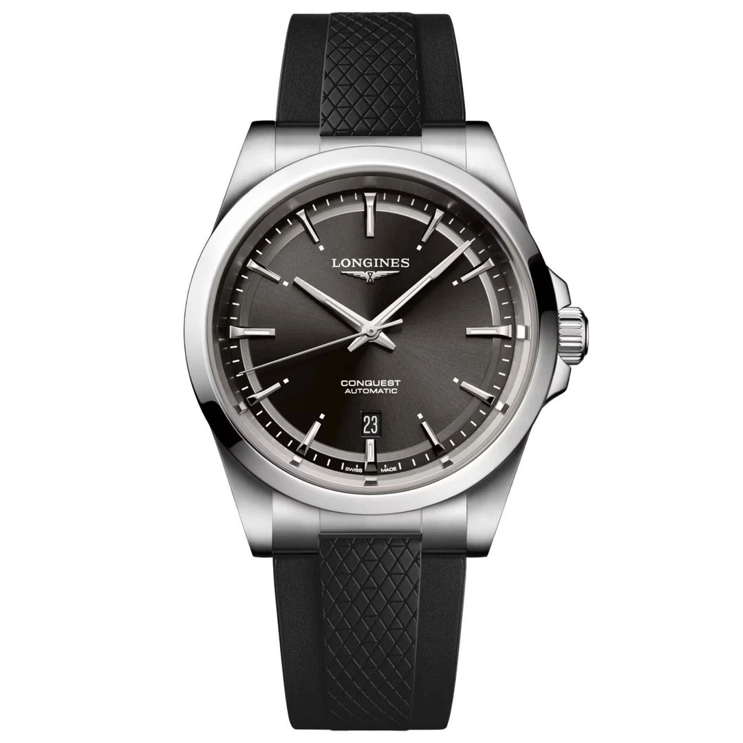 Montre Longines Conquest 41 mm en acier automatique noir L3.830.4.52.9