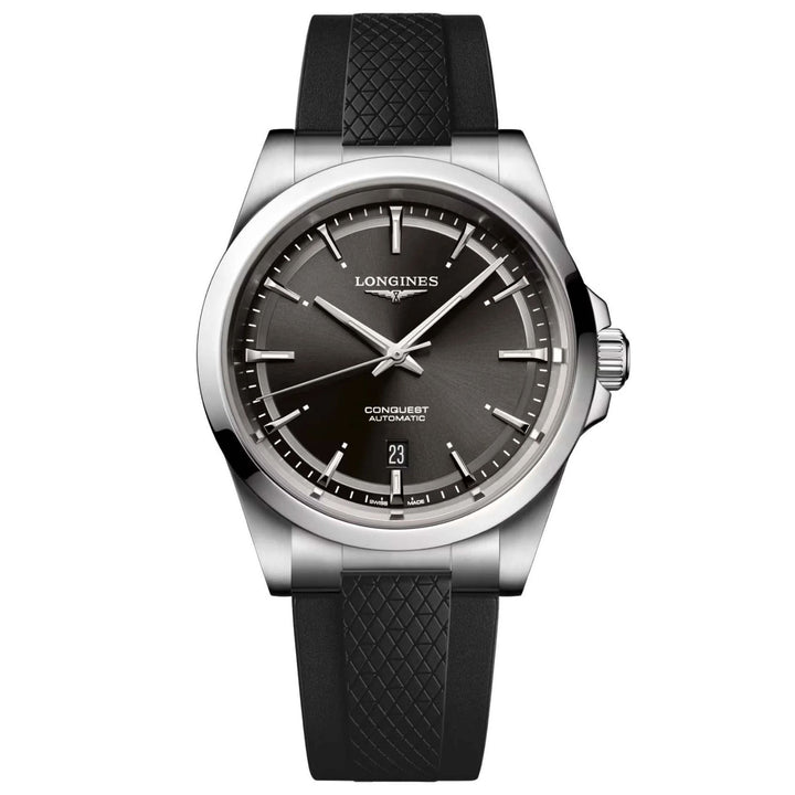 Montre Longines Conquest 41 mm en acier automatique noir L3.830.4.52.9
