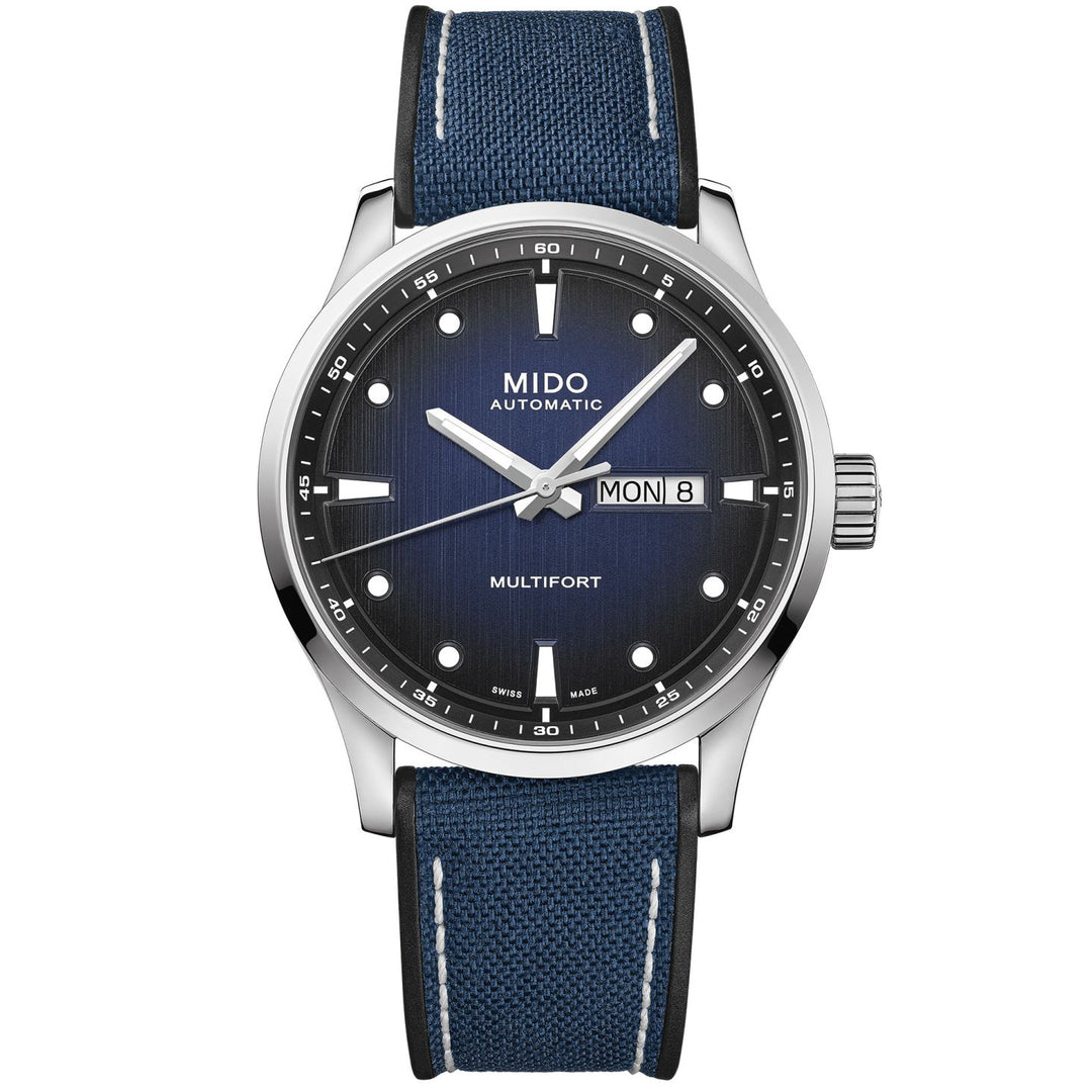 Mido Multifort Watch M 42mm Blå automatisk stål M038.430.17.041.00