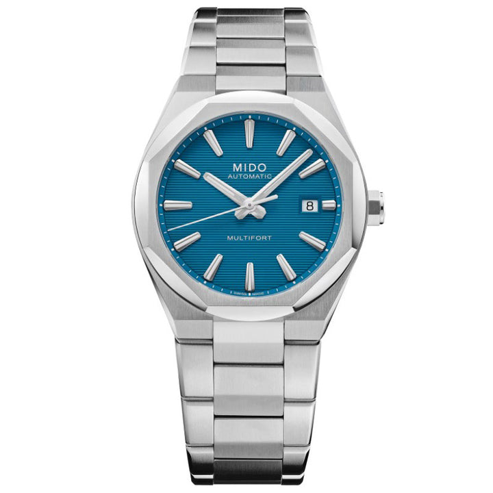 Mido Uhr Multifort 8 One Crown türkis 40mm Automatik Stahl M055.507.11.041.00