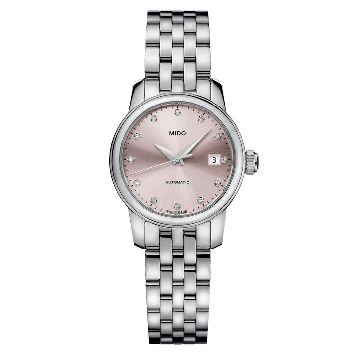Mido Watch Baroncelli Lady 25 25 mm Automatisk Rosa Steel M039,007.11.336.00